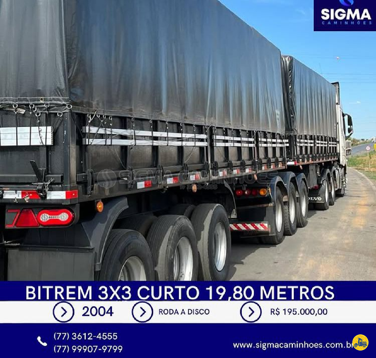 CARRETA BITREM GRANELEIRO Sigma Caminhões BARREIRAS BAHIA BA